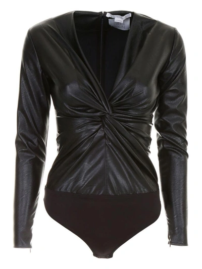 Shop Stella Mccartney Alter Nappa Bodysuit In Blacknero