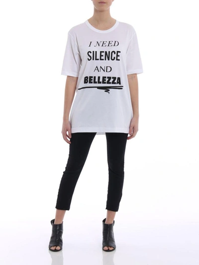 Shop Dolce & Gabbana Printed T-shirt In Hwoneed Silence F.bco
