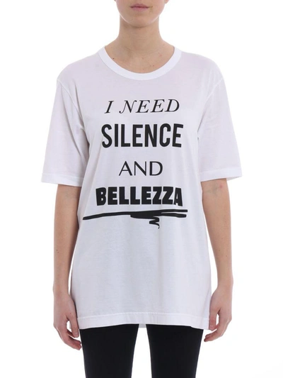 Shop Dolce & Gabbana Printed T-shirt In Hwoneed Silence F.bco