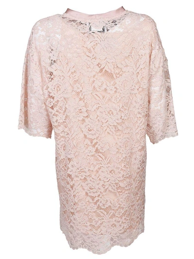 Shop Forte Couture Lace T-shirt Dress In Pink