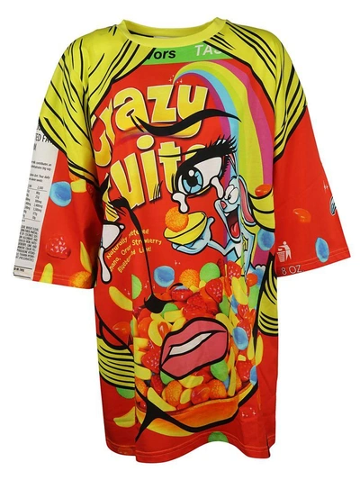 Shop Moschino Crazy Fruits Dress In Multicolor