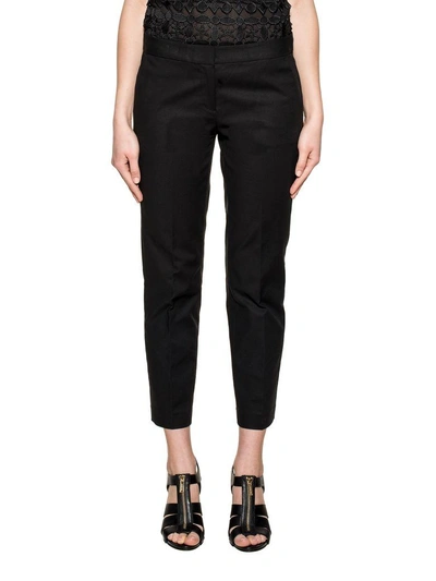 Shop Michael Kors Black Gabardine Trousers