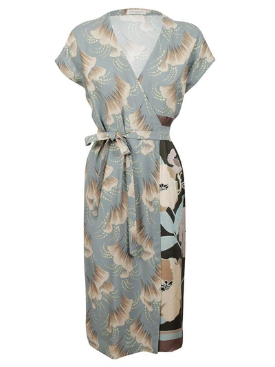 Shop Dries Van Noten Floral Print Dress In Gray