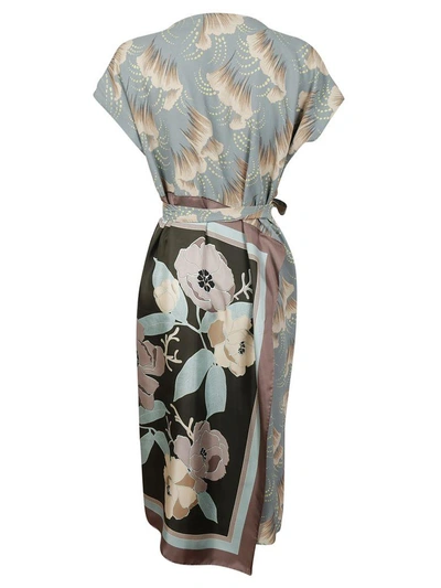 Shop Dries Van Noten Floral Print Dress In Gray