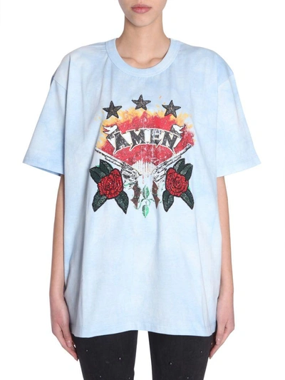 Shop Amen Oversize Fit T-shirt In Celeste