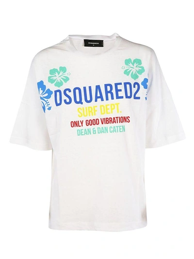 Shop Dsquared2 Surf Logo T-shirt In White