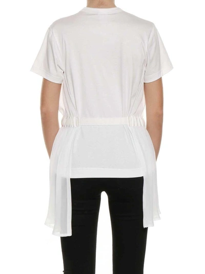 Shop Noir Kei Ninomiya Belted Long T-shirt In White