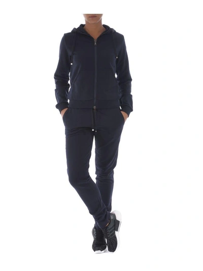 Shop Moncler Classic Track Pants In Blu Scuro