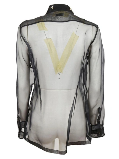 Shop Dries Van Noten Capiose Embellished Silk Shirt In Nero