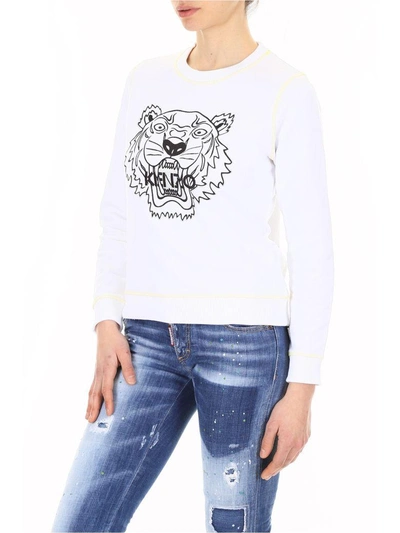 Shop Kenzo Tiger Sweatshirt In Blancbianco
