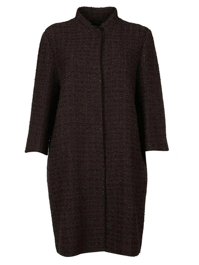 Shop Herno Quarter-length Sleeve Coat In Marrone