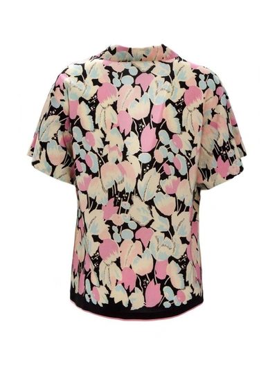 Shop Dries Van Noten Black Silk Shirt With All Over Flowers Printed. In Fantasia
