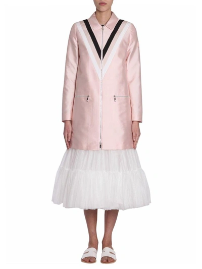 Shop Moncler Pol Coat In Rosa