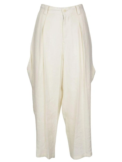 Shop Y's Cropped Trousers In White