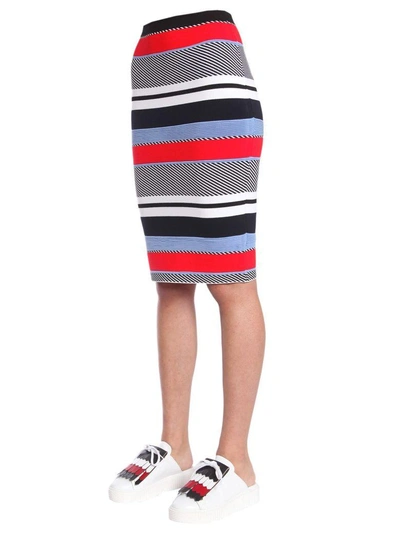 Shop Tommy Hilfiger Stripe Pencil Skirt In Multicolor