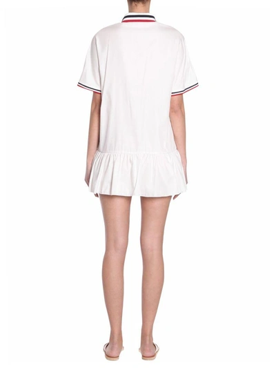 Shop Moncler Glissade Dress In Bianco