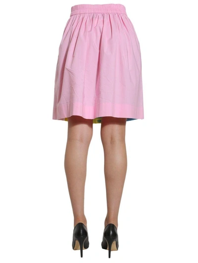 Shop Boutique Moschino Cotton Poplin Skirt In Rosa