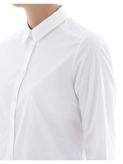Shop Burberry White Cotton Shirt.