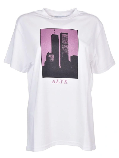 Shop Alyx Printed T-shirt In Bianco