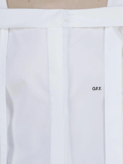 Shop Off-white Cotton Shirt In White Black