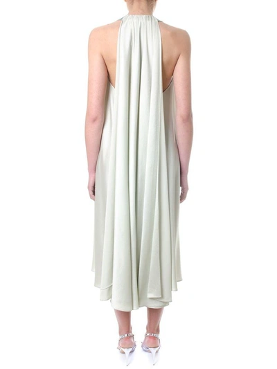 Shop Valentino Green Satin Oversize Dress