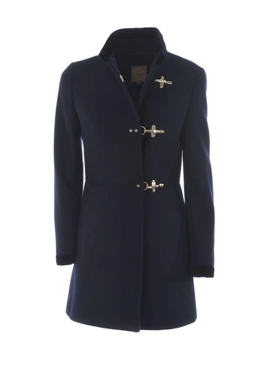 Shop Fay Coat In Blu Scuro
