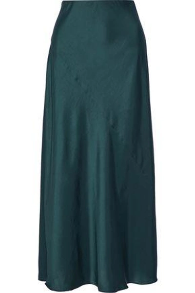 Shop Bailey44 Woman Succubus Satin Maxi Skirt Petrol