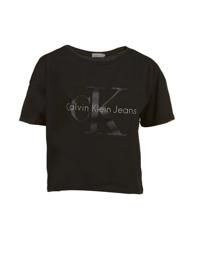 Shop Calvin Klein Jeans Est.1978 Logo Print T-shirt In Nero