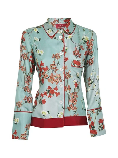 Shop F.r.s For Restless Sleepers For Restless Sleeper Floral Shirt In Acqua