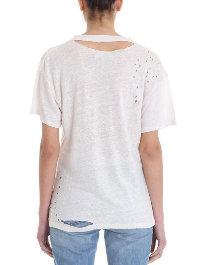 Shop Iro Makla White Cotton T-shirt In Beige