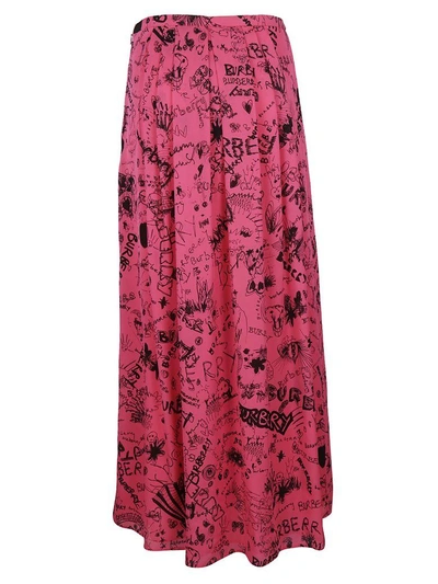 Shop Burberry Doodle Print Skirt