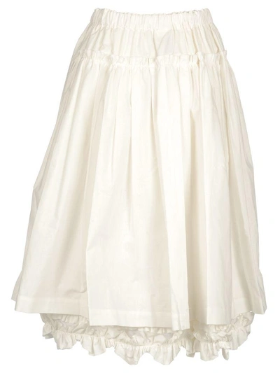 Shop Comme Des Garçons Comme Des Garçons Skirt In White + Print