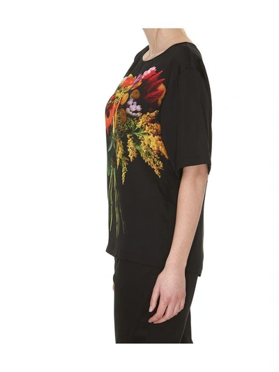 Shop Moschino Floral Print T-shirt In Multicolor