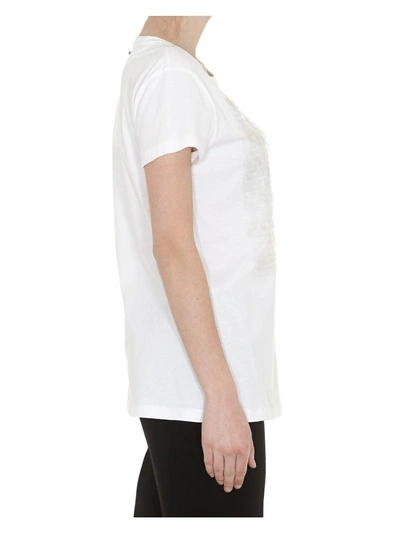 Shop Valentino Sequin T-shirt In White