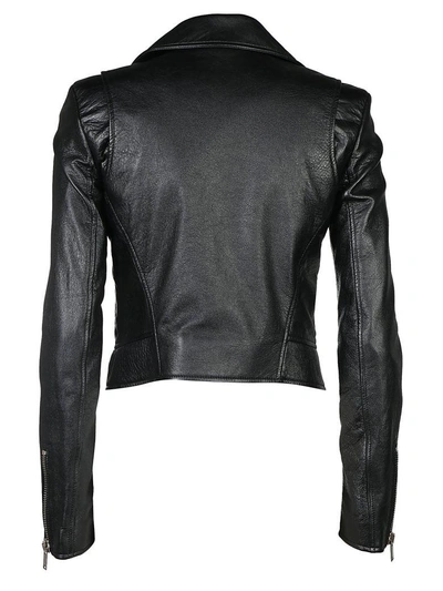 Shop Saint Laurent Leather Jacket In Nero