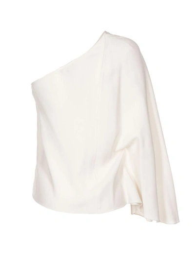 Shop Theory One Shoulder Blouse In Avorio