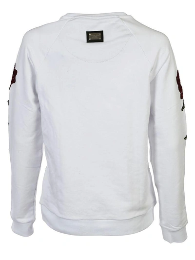 Shop Philipp Plein Patches Sweater In White