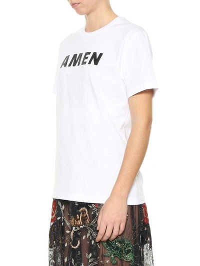 Shop Amen Logo T-shirt In Bianco