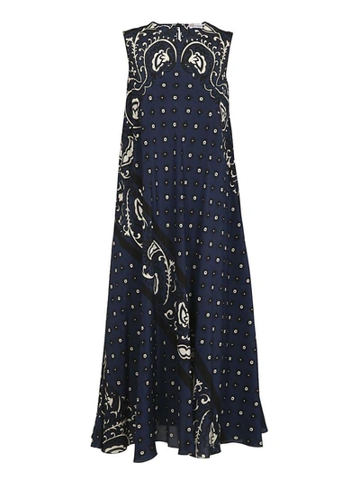Shop Red Valentino Paisley Print Dress In Cobalto
