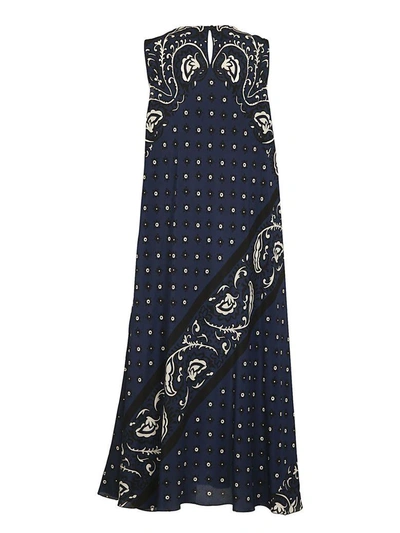 Shop Red Valentino Paisley Print Dress In Cobalto