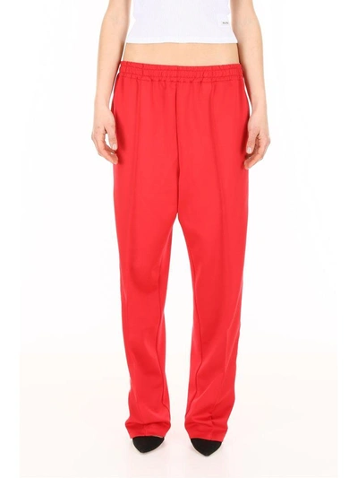 Shop Faith Connexion Oversized Kappa Joggers In Red (red)