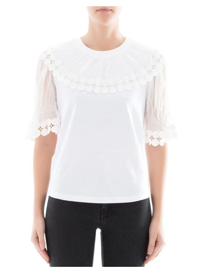 Shop Chloé White Cotton T-shirt