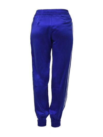 Shop Amiri Silk Jogger Pants In Light Blue