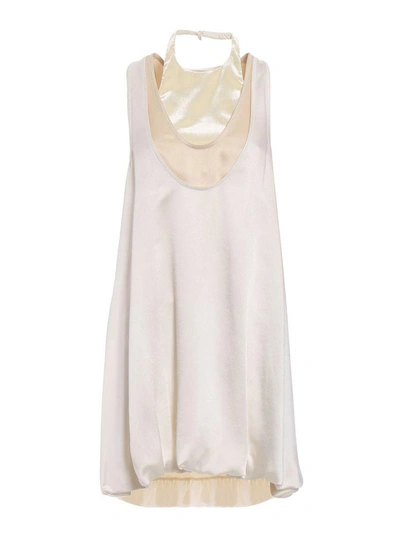 Shop Valentino Short Dress In Isice-seashell