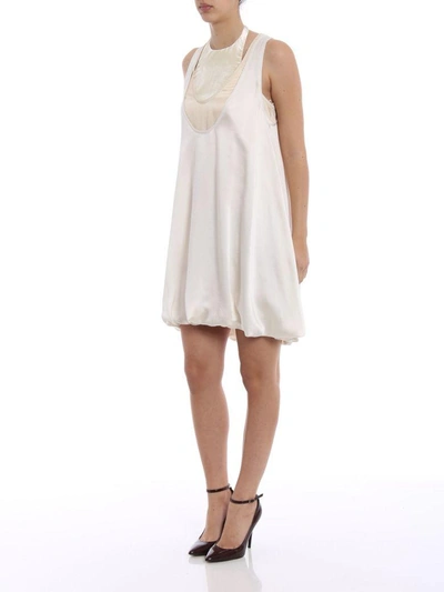 Shop Valentino Short Dress In Isice-seashell
