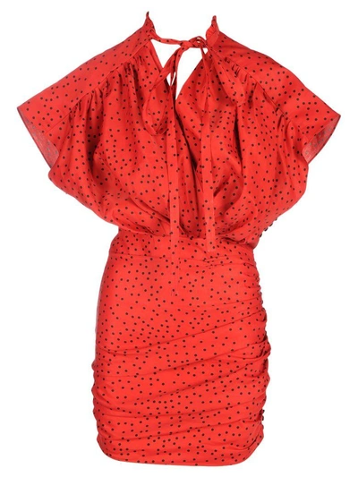 Shop Magda Butrym Renored Pois Dress In Red