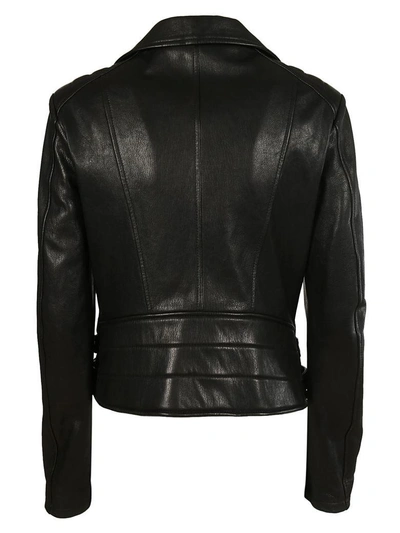 Shop Drome Zip Leather Jacket In Black