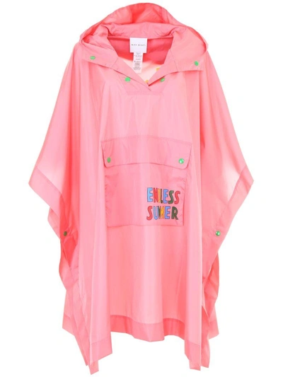 Shop Mira Mikati Rain-proof Poncho In Candy Pink (pink)