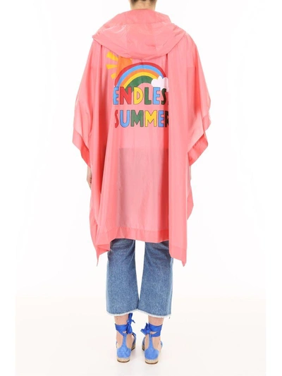 Shop Mira Mikati Rain-proof Poncho In Candy Pink (pink)