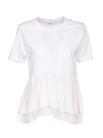 Shop Dondup Ruffled T Shirt In White